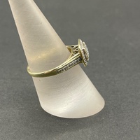 Ladies 9ct Yellow Gold Diamond Cluster Ring