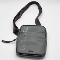 Lacoste Crossbody Bag Black Small Shoulder Messenger Adjustable Strap