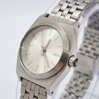 Nixon Minimized The Small Time Teller All Silver Stainless Steel Watch