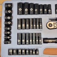 Stanley 69pc Socket Set 1/4in 3/8in Drive Metric SAE Mechanics Tools