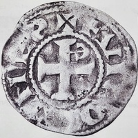 Medieval France Anjou Foulques V Denarius Silver Coin Angers Boudeau 153