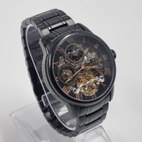 Thomas Earnshaw Longitude Automatic Skeleton Watch Black Mens 5ATM