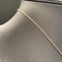 Ladies 18ct Rose Gold Cable Link Chain & Pink Sapphire Infinity Pendant