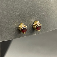Ladies 14ct Yellow Gold Gemstone Stud Earrings