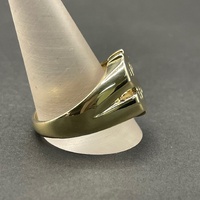 Mens 9ct Yellow Gold Dollar Sign Ring