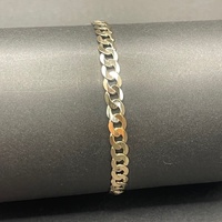 Mens 9ct Yellow Gold Curb Link Bracelet