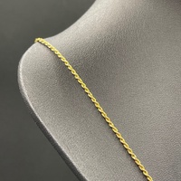 Unisex 18ct Yellow Gold Rope Twist Link Necklace