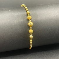 Ladies 22ct Yellow Gold Rada & Bead Link Necklace
