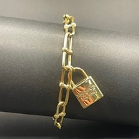 Ladies 18ct Yellow Gold Paperclip Link Bracelet