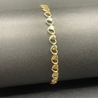 Ladies 18ct Yellow Gold Heart Link Bracelet
