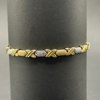 Unisex 18ct Yellow Gold Fancy Link Bracelet