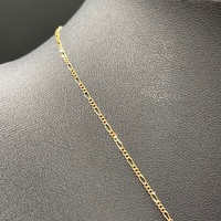 Unisex 9ct Yellow Gold Figaro Link Necklace
