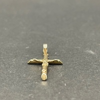 Unisex 9ct Yellow Gold Crucifix Cross Pendant