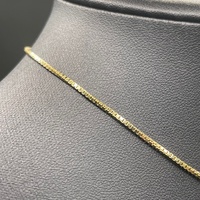 Unisex 14ct Yellow Gold Box Link Necklace
