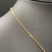 Unisex 9ct Yellow Gold Curb Link Chain & Religious Pendant