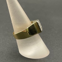 Mens 18ct Yellow Gold Diamond Ring