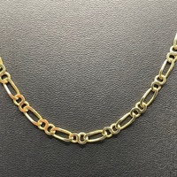 Unisex 9ct Yellow Gold Figaro Link Necklace