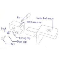 Ark ATL155 Heavy Duty Trailer and Tow Bar Lock Kit Same Key Secure