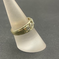 Ladies 9ct Yellow Gold Diamond Cluster Ring