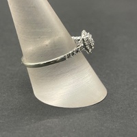 Ladies 9ct White Gold Diamond Cluster Ring