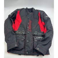 Dririder Aspen Motorcycle Jacket Size Small Black Red Protective Riding Gear