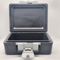 Safe Box Black Security Safe 2 Keys Portable Lockable Home Office Box