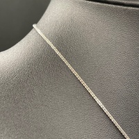 Large View Ladies 18ct White Gold Rope Link Chain & Horseshoe Pendant