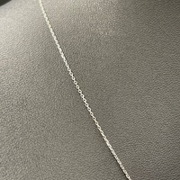 Unisex 9ct White Gold Belcher Link Necklace