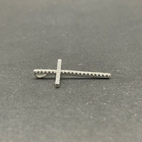 Unisex 18ct White Gold Diamond Cross Pendant