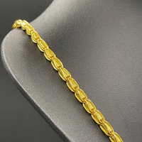Unisex 24ct Yellow Gold Fancy Link Necklace