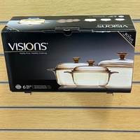 Visions VS-336/CL1 6PC Versa Pyroceram Casserole Set with Lids and Storage