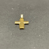 Unisex 18ct Yellow Gold Cross Pendant