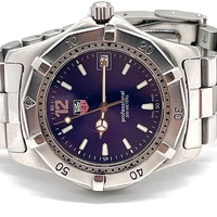 TAG Heuer 2000 WK1113-0 38mm Blue Dial Quartz Watch Steel Bracelet Date