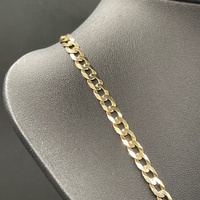 Large View Mens 9ct Yellow Gold Curb Link Necklace