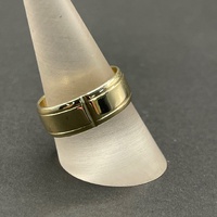 Mens 10ct Yellow Gold Band Ring