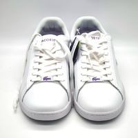 Lacoste Carnaby 222 1 SFA Womens Sneakers White Purple Leather US 9