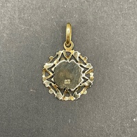Unisex 18ct Yellow Gold Round Religious Pendant