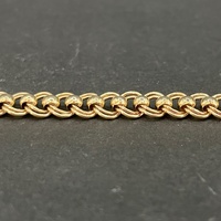 Ladies 9ct Yellow Gold Double Belcher Link Bracelet