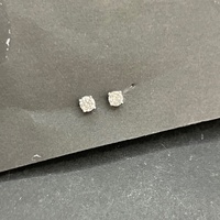 Ladies 18ct White Gold Natural Diamond Stud Earrings