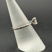 Ladies 18ct White Gold Emerald Cut Diamond Engagement Ring