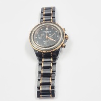 Large View Michael Hill 9633 Chronograph 0.50ct Diamond Black Ceramic Rose Gold Watch