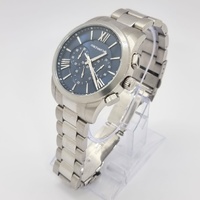 Large View Michael Hill Stainless Steel Chronograph Watch Blue Dial 100m Japan Quartz