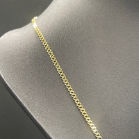 Unisex 18ct Yellow Gold Tight Curb Link Necklace
