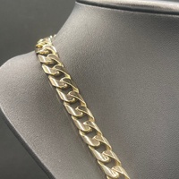 Mens 9ct Yellow Gold Chunky Curb Link Necklace