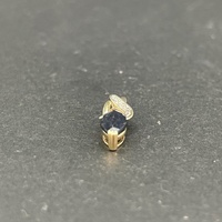 Ladies 9ct Yellow Gold Blue Gemstone Pendant