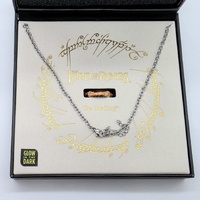 Large View The Lord of The Rings The One Ring Necklace Pendant 18 Inch Glow in Dark Boxed
