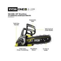 Ryobi 18V Brushless Chainsaw RCS1830BLX4 with 4.0Ah Battery and Charger