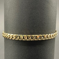 Unisex 9ct Yellow Gold Tight Curb Link Bracelet