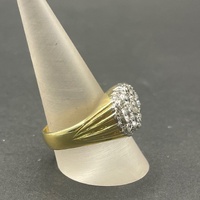 Ladies 18ct Yellow Gold Cubic Zirconia Ring