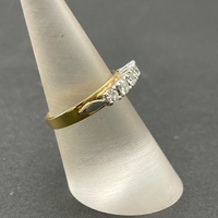 Ladies 18ct Yellow Gold Natural Diamond Band Ring